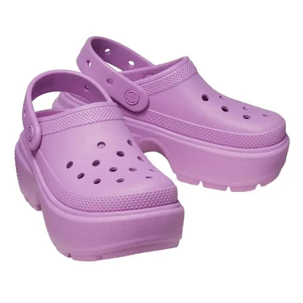 קפקפי קרוקס פלטפורמה לנשים Crocs Stomp Clog-Pink/Bubble 209347-6WQ