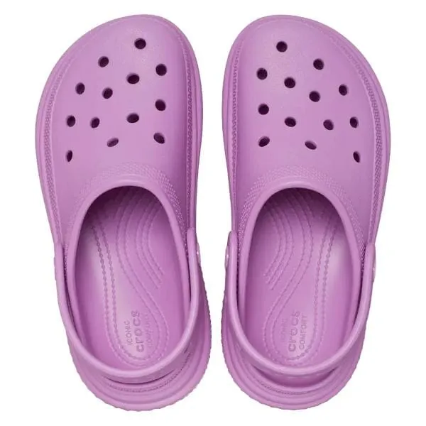 קפקפי קרוקס פלטפורמה לנשים Crocs Stomp Clog-Pink/Bubble 209347-6WQ
