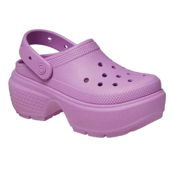 קפקפי קרוקס פלטפורמה לנשים Crocs Stomp Clog-Pink/Bubble 209347-6WQ