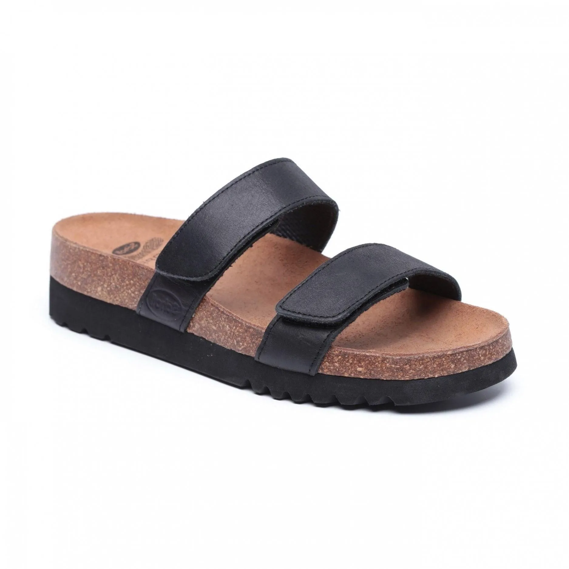 כפכף נשים שחור עם רצועות מעור Scholl SCF25435 LUSAKA Black