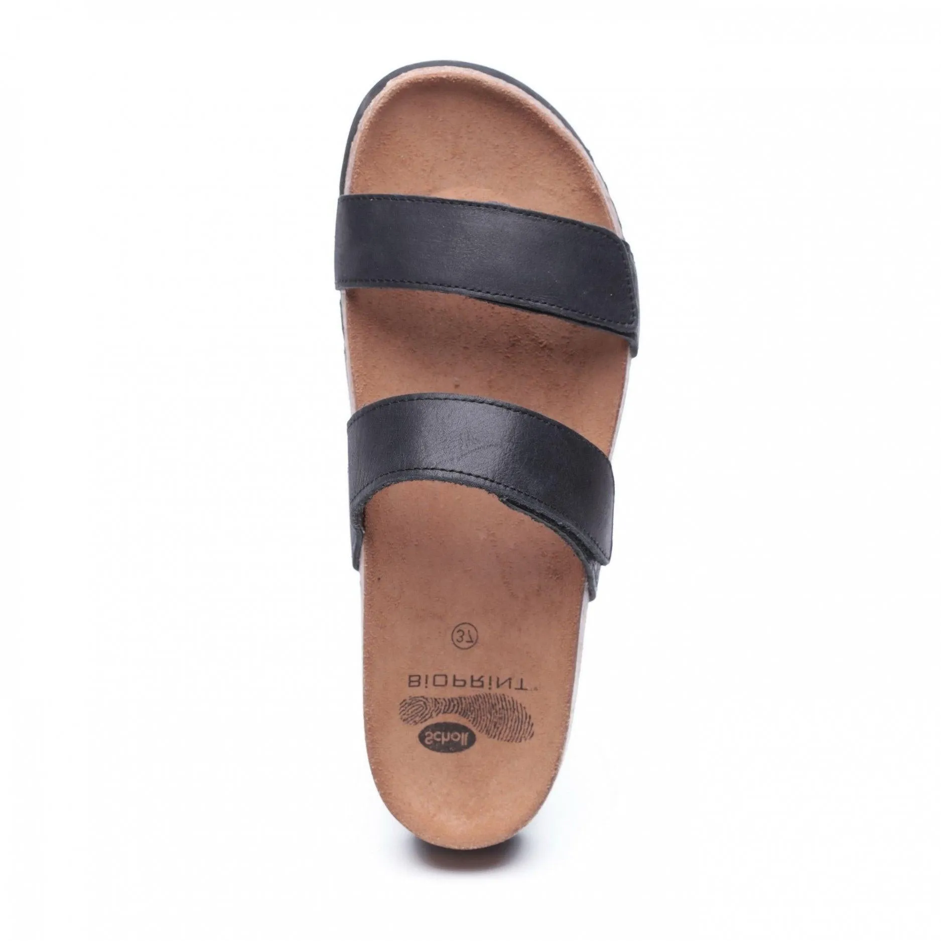 כפכף נשים שחור עם רצועות מעור Scholl SCF25435 LUSAKA Black