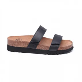 כפכף נשים שחור עם רצועות מעור Scholl SCF25435 LUSAKA Black