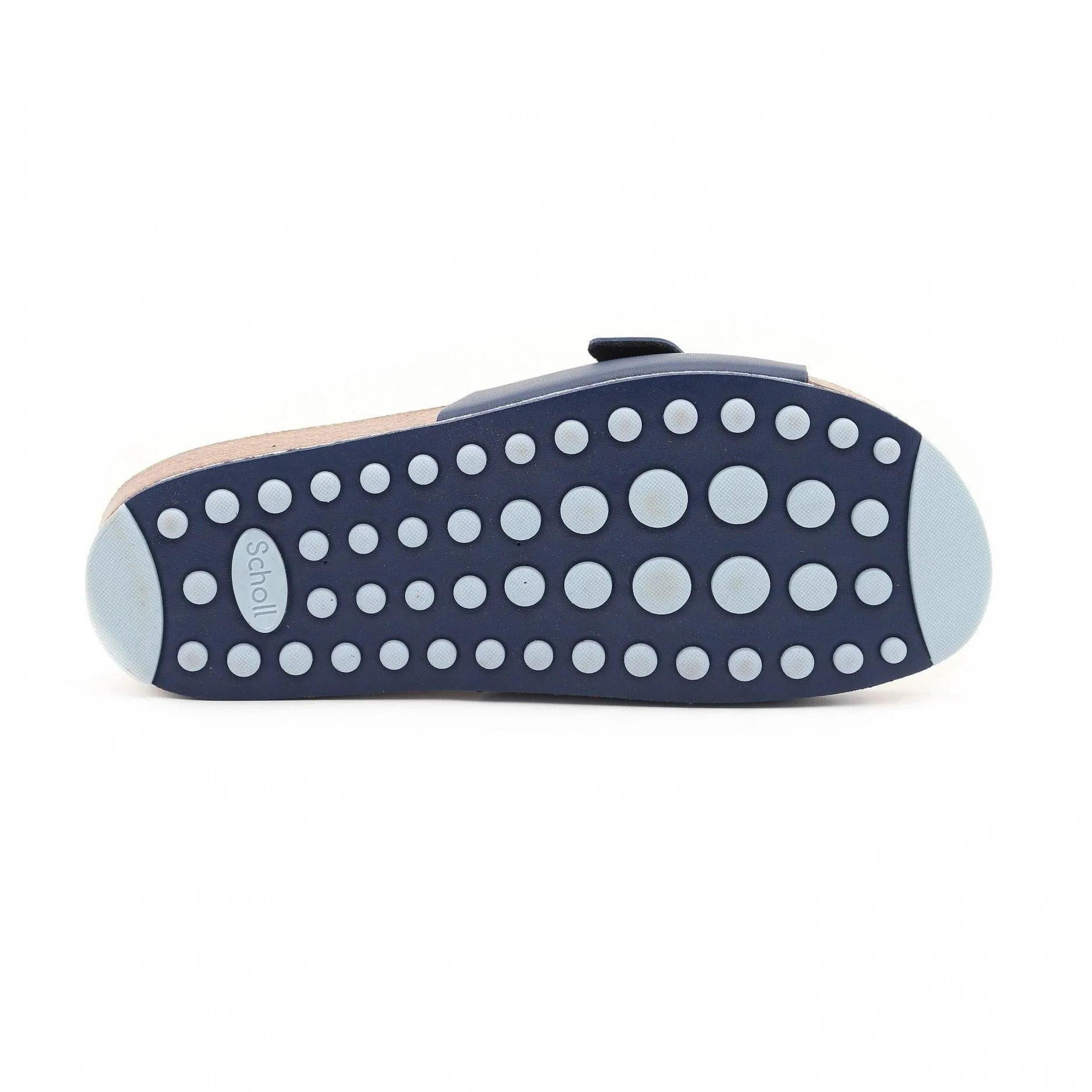 כפכף נשים עם רצועת אבזם עבה שול Scholl SCF27034 SPIKEY SS4,Navy blue