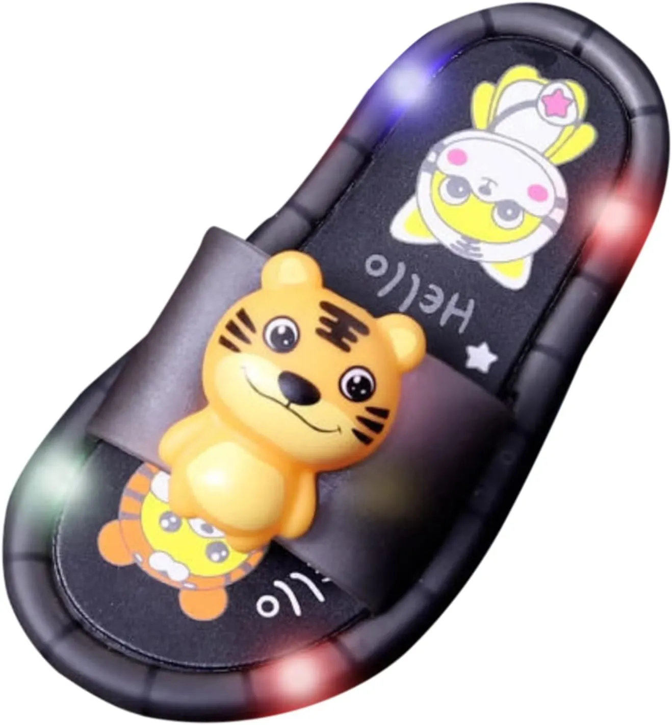 Boys Girls Light Up Shoes Kids Summer Cute Animal LED Flashing Slippers Toddler Fashion Glowing Girl Flip Flop Slippers