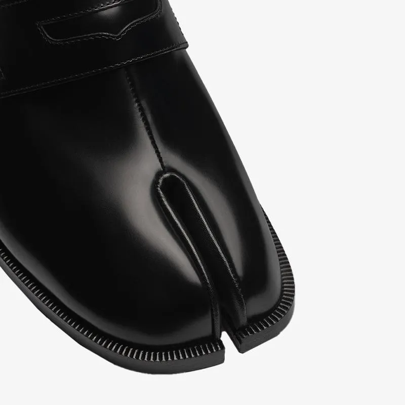 Calf Leather Split Toe Loafers Unisex
