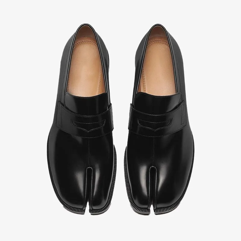 Calf Leather Split Toe Loafers Unisex