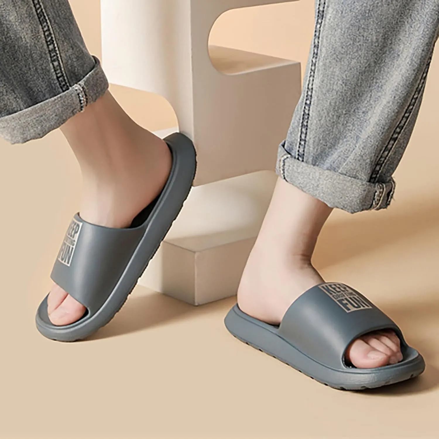Couple Trend Sports High End Waterproofing Non Slip Men Indoor Bathroom Slippers Shower Slippers Men