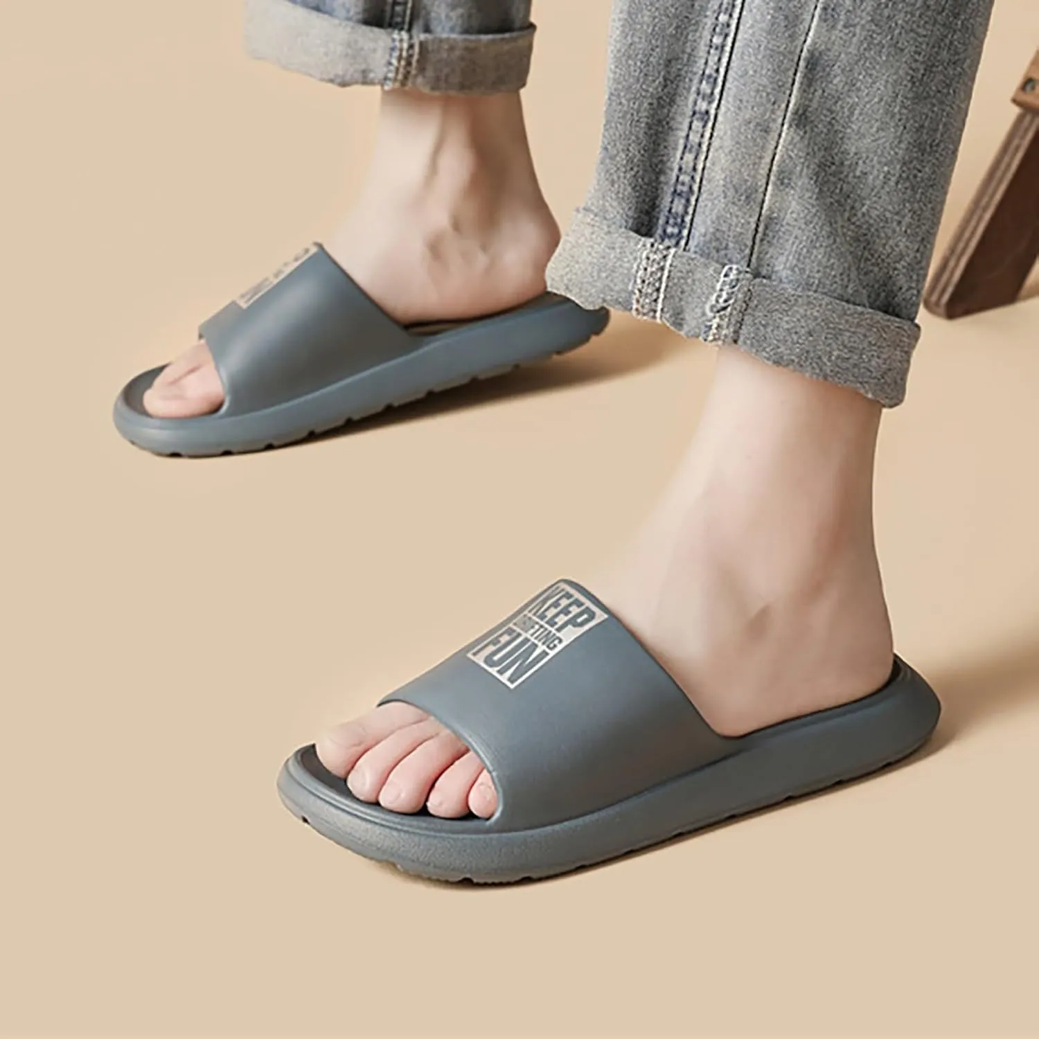 Couple Trend Sports High End Waterproofing Non Slip Men Indoor Bathroom Slippers Shower Slippers Men