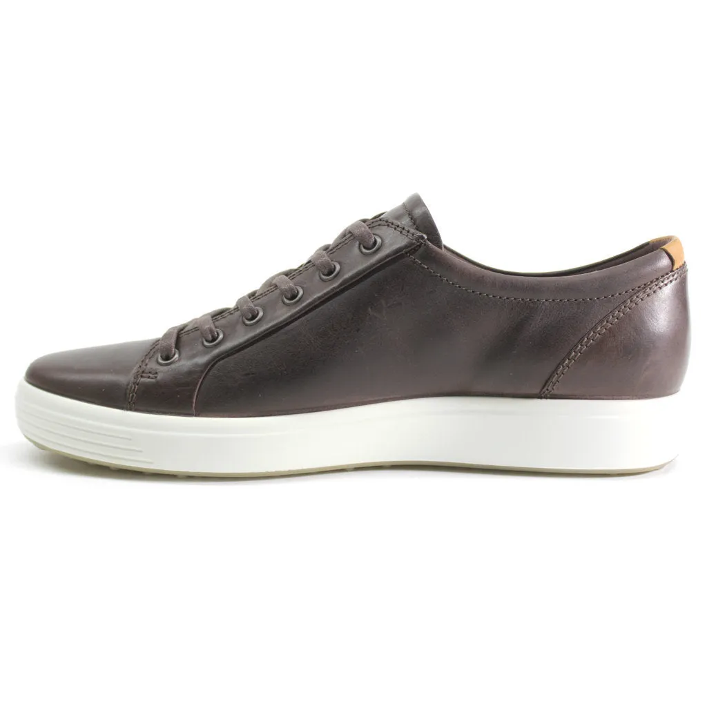 Ecco Soft 7 Full Grain Leather Men's Casual Trainers