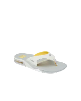 Fanning Flip Flops in Yellow, Grey & Grey