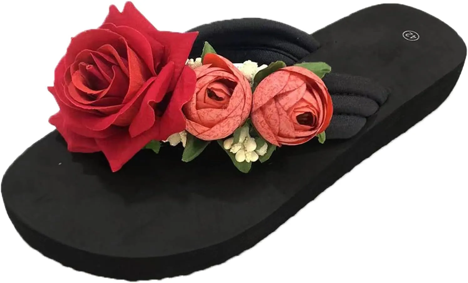 Flip Flops for Women Wedge High Heel Flipflops Sandals Flower Platform Comfort Slippers Summer Beach Thong Sandals