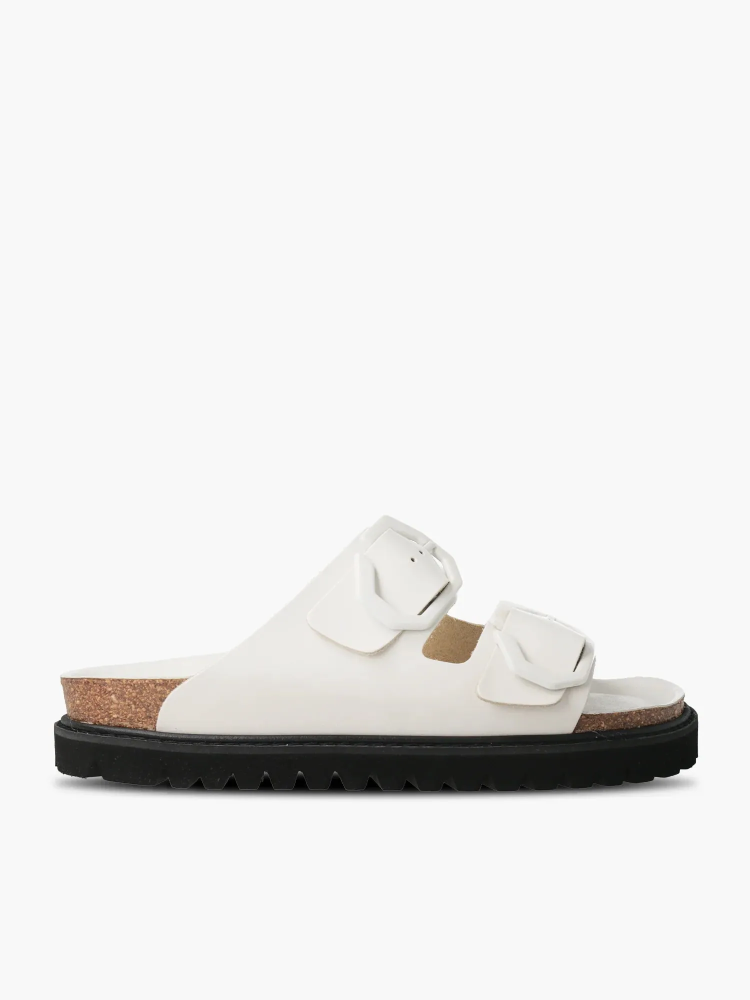 Genuins Galia in Off White Leather Slider