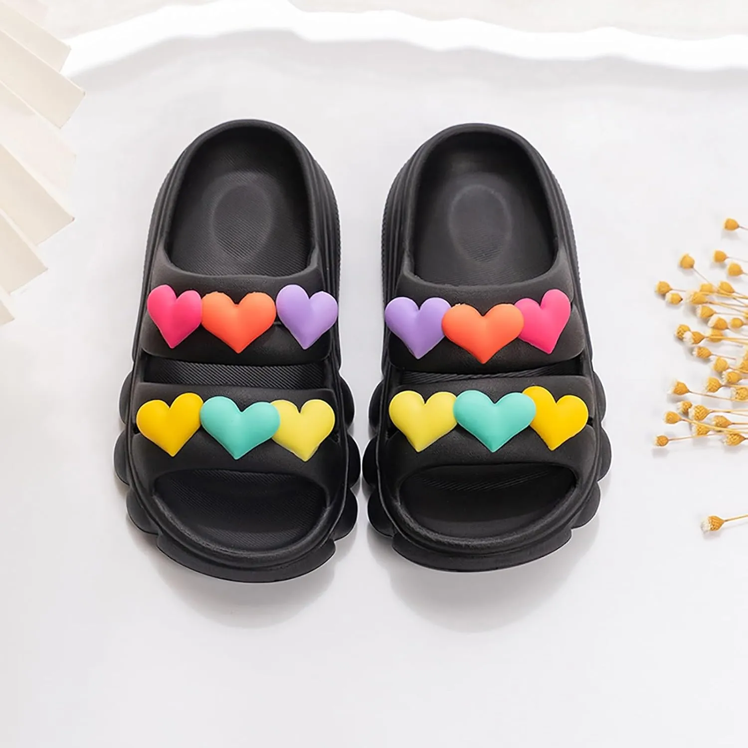Girls Shoes Comfortable Soft Sole Home Outdoor Slippers Fashionable Love Children Slippers Sandals for Girls Samdals