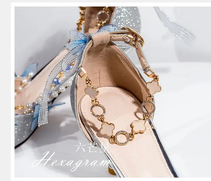 Hexagram~Mermaid~Plush Size Wedding Lolita Shoes