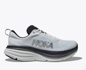 Hoka Men's Bondi 8 Running Shoes- White/ Black