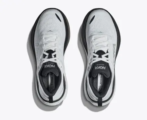Hoka Men's Bondi 8 Running Shoes- White/ Black