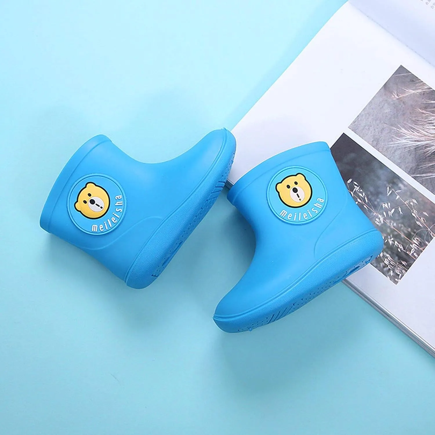 Kids Baby Boys Girls Rain Boots - Waterproof PVC Cartoon Durable Non-Slip Shoes for Spring & Fall
