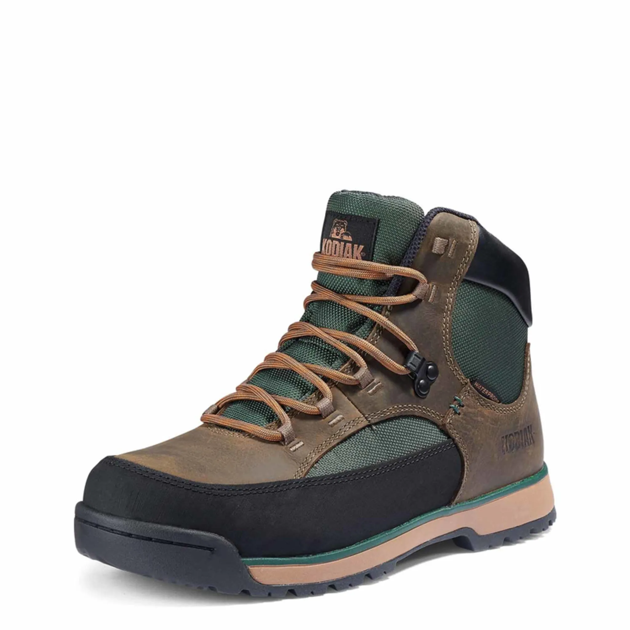 Kodiak Men's 6" Greb Classic Hike Waterproof Steel Toe Safety Work Boots – Durable Full-Grain Leather, Shock-Absorbing EVA Midsole | Sizes 7-15