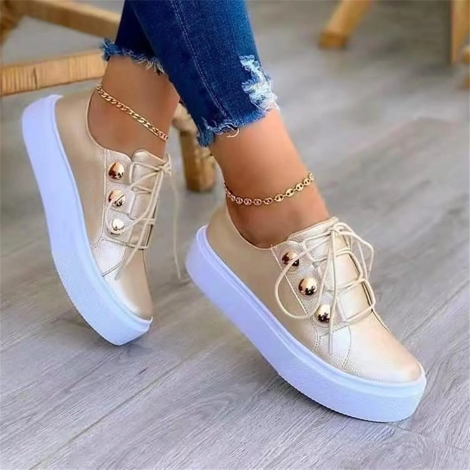 Ladmiple Shoes For Women Sneakers Trendy Slip on Canvas Walking Shoes Fashion Casual Summer Comfortable Flats Loafers