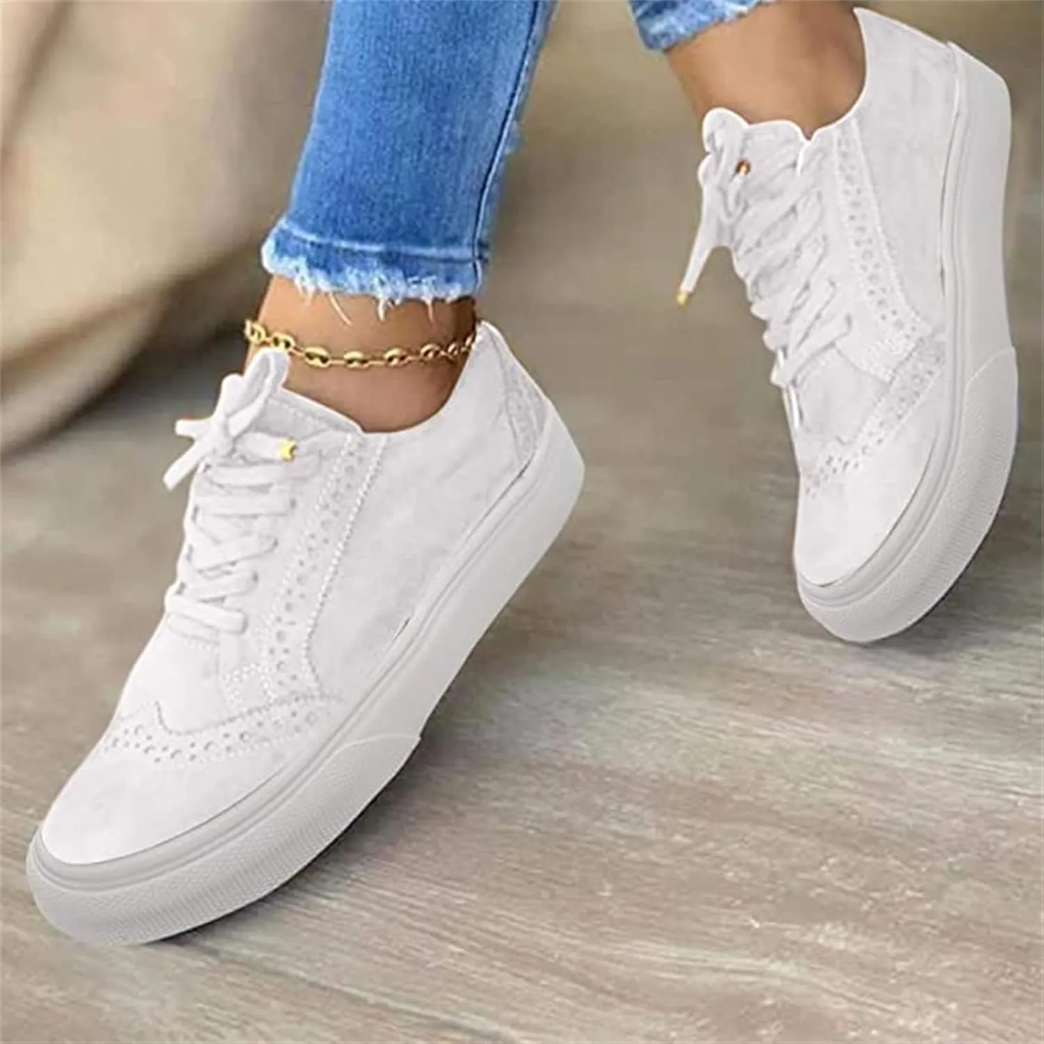 Lausiuoe Shoes For Women Dressy Comfortable Casual Fashion Sneakers Walking Classic Lightweight Slip On Canvas Flat Loafers