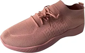 Lausiuoe Slip On Sneakers Women Wide Width Walking Tennis Shoes Running Casual Comfortable Mesh Athletic Gym Sock Shoes
