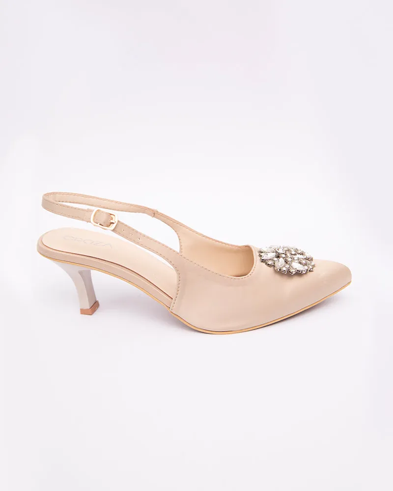 LILY Pointed Heels with Brooch
