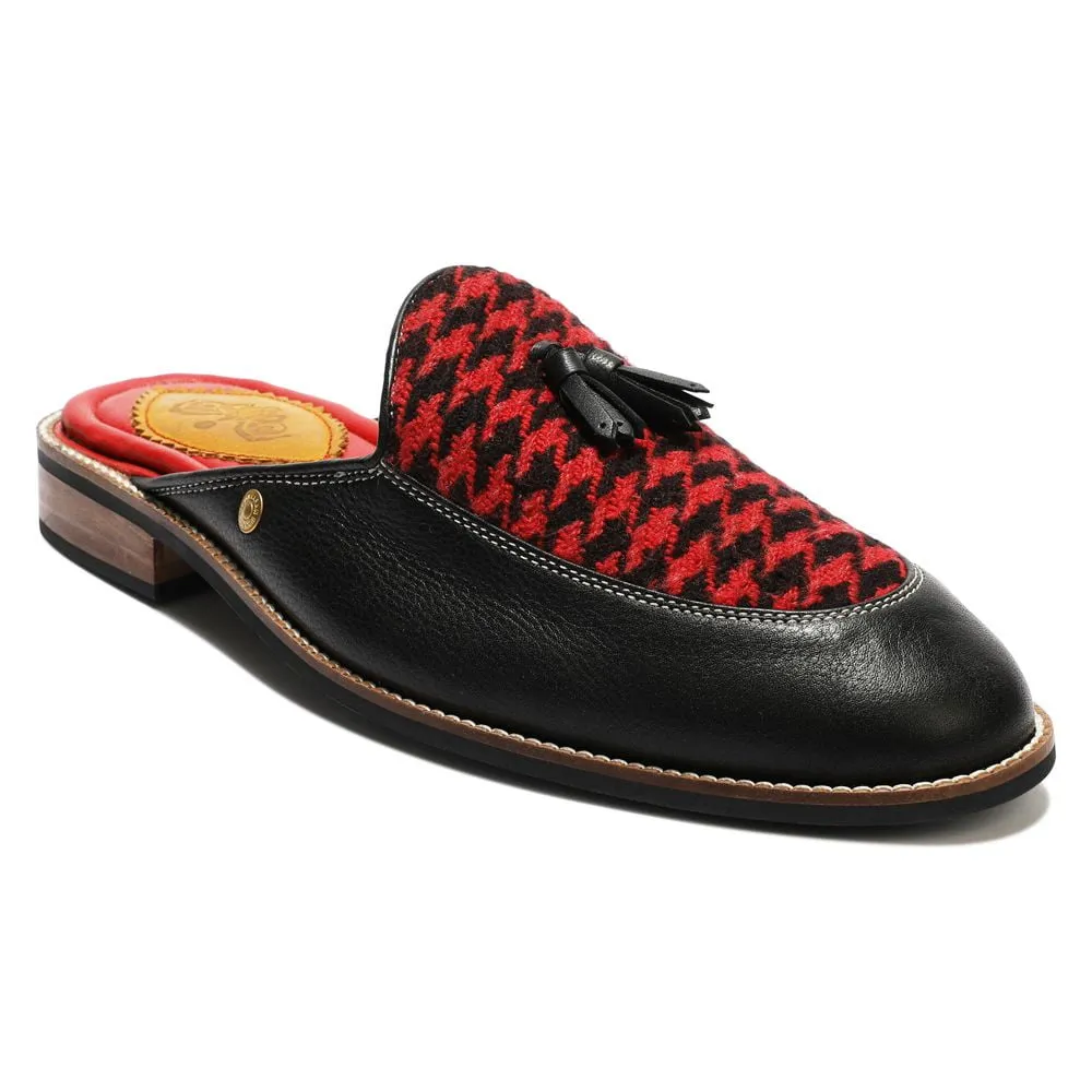 Red Houndstoth_  Mules_ for Men (discontinued)