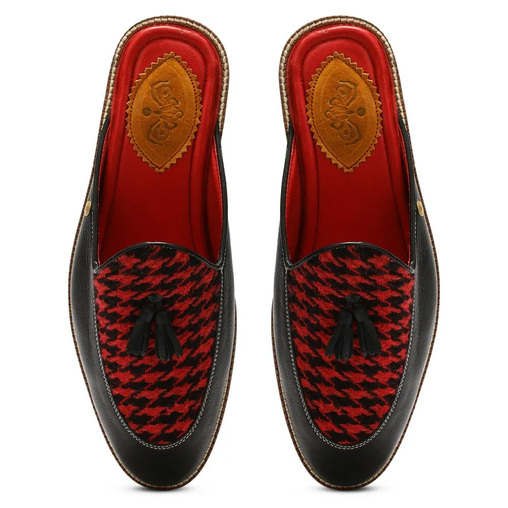Red Houndstoth_  Mules_ for Men (discontinued)