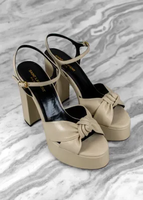 Saint Laurent Bianca Pearl Leather Platform Mule