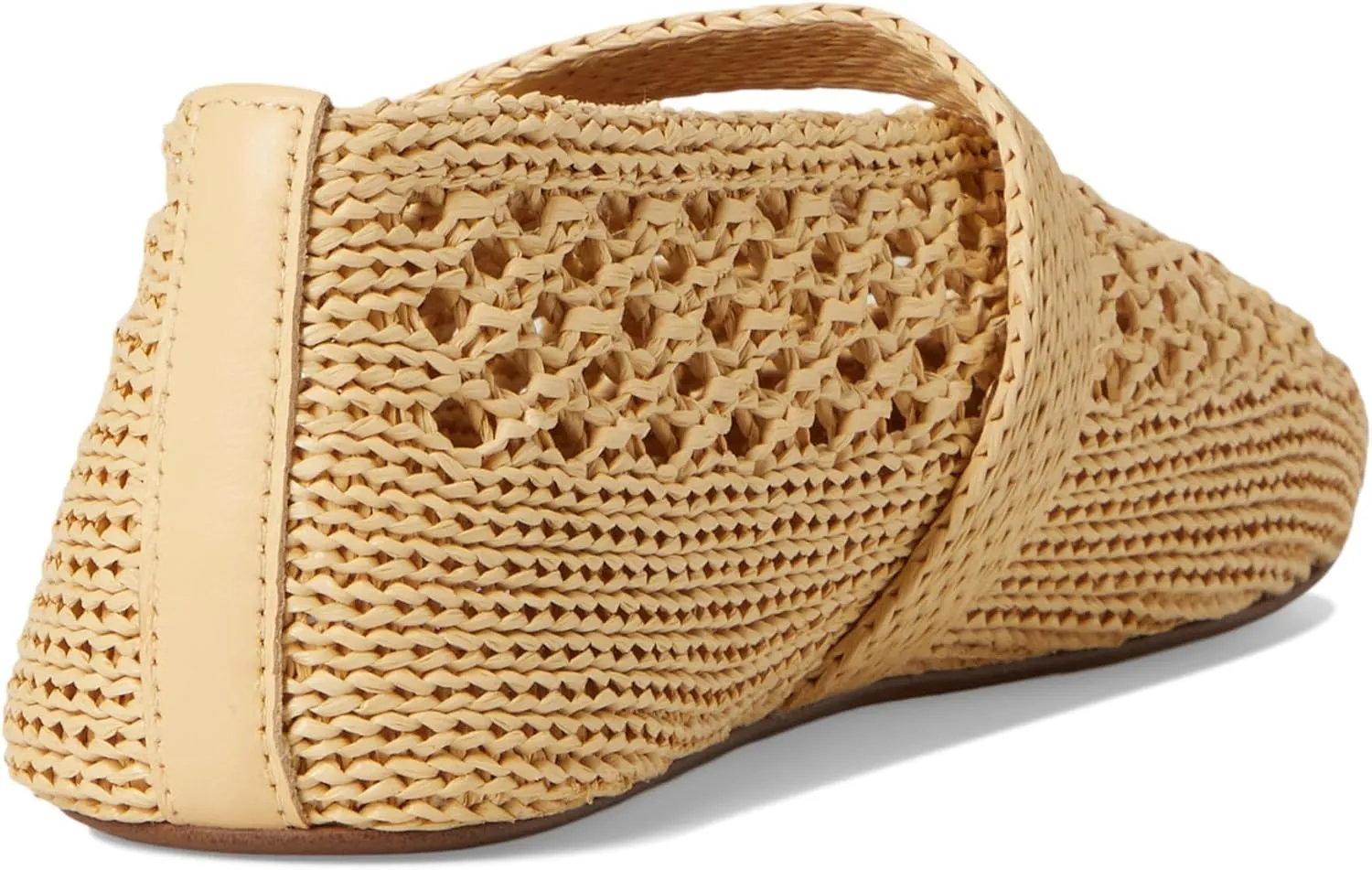 SOVANYOU Women's Ballet Flats Woven Mary Jane Flats Breathable Buckle Strap Raffia Shoes Comfortable Ballerina Flats