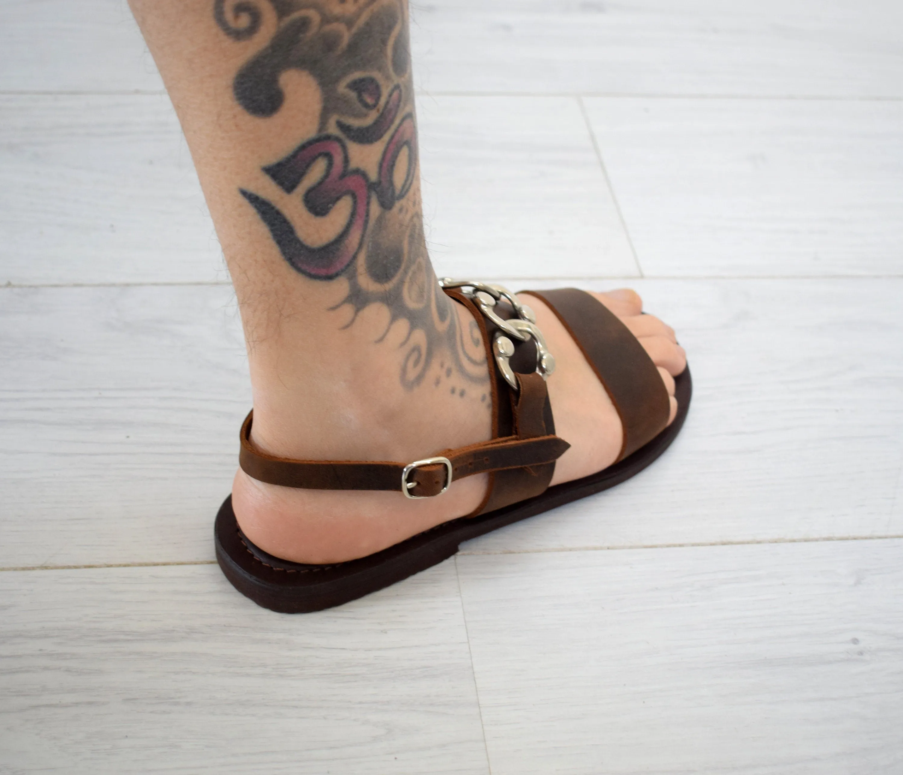 Spartacus Mens Gladiator Men Sandals, Greek men sandals, Genuine Leather sandals