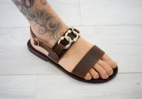 Spartacus Mens Gladiator Men Sandals, Greek men sandals, Genuine Leather sandals