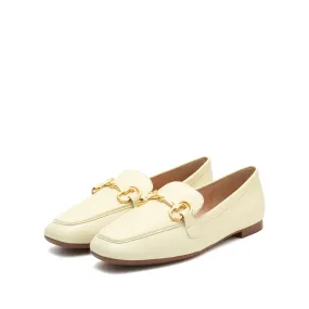 Taupe Classic Horsebit Flats Loafers