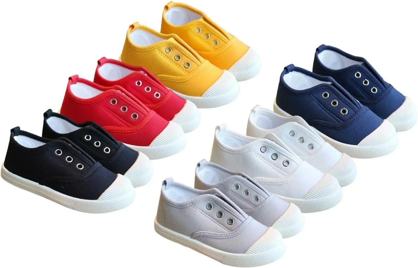 Toddler Girls Boys T-Strap Canvas Sneakers Classical Comfortable Cotton Flat Non-Slip Casual Walking Shoes
