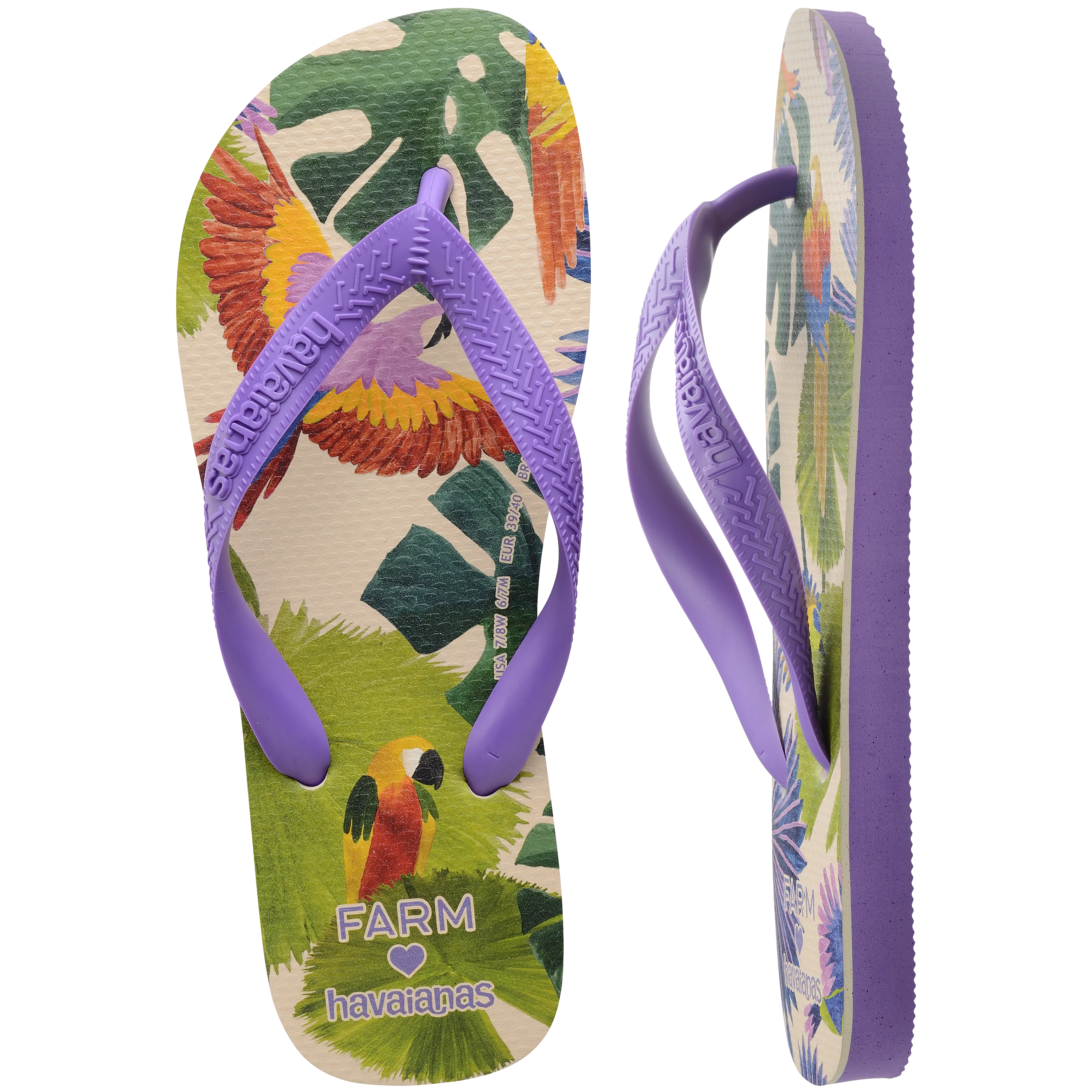 Top FARM Rio Passaros Flip Flops