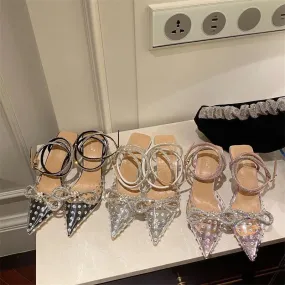 Transparent Embellished Princess Heels