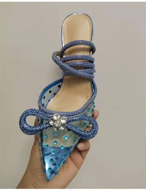 Transparent Embellished Princess Heels