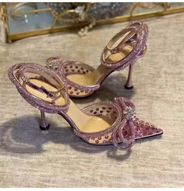 Transparent Embellished Princess Heels