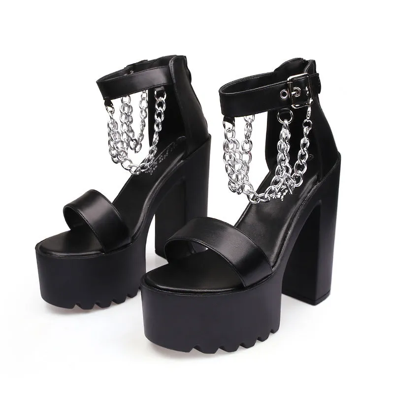 Waterproof Platform 14 cm High Heels - GlamzLife
