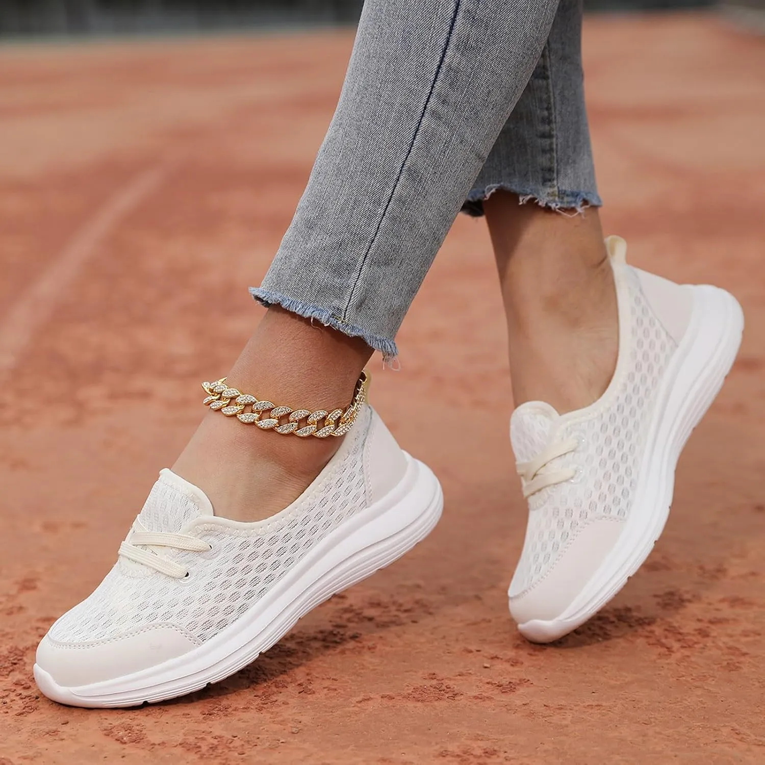 Women Shoes Soft Soled Mesh Casual Shoes Low Top Flat Soled Walking Shoes Sneaker Boots for Women Size 11