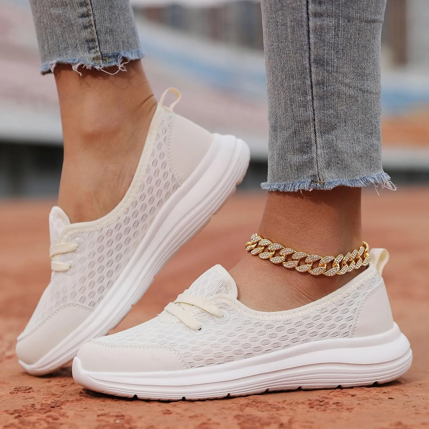 Women Shoes Soft Soled Mesh Casual Shoes Low Top Flat Soled Walking Shoes Sneaker Boots for Women Size 11