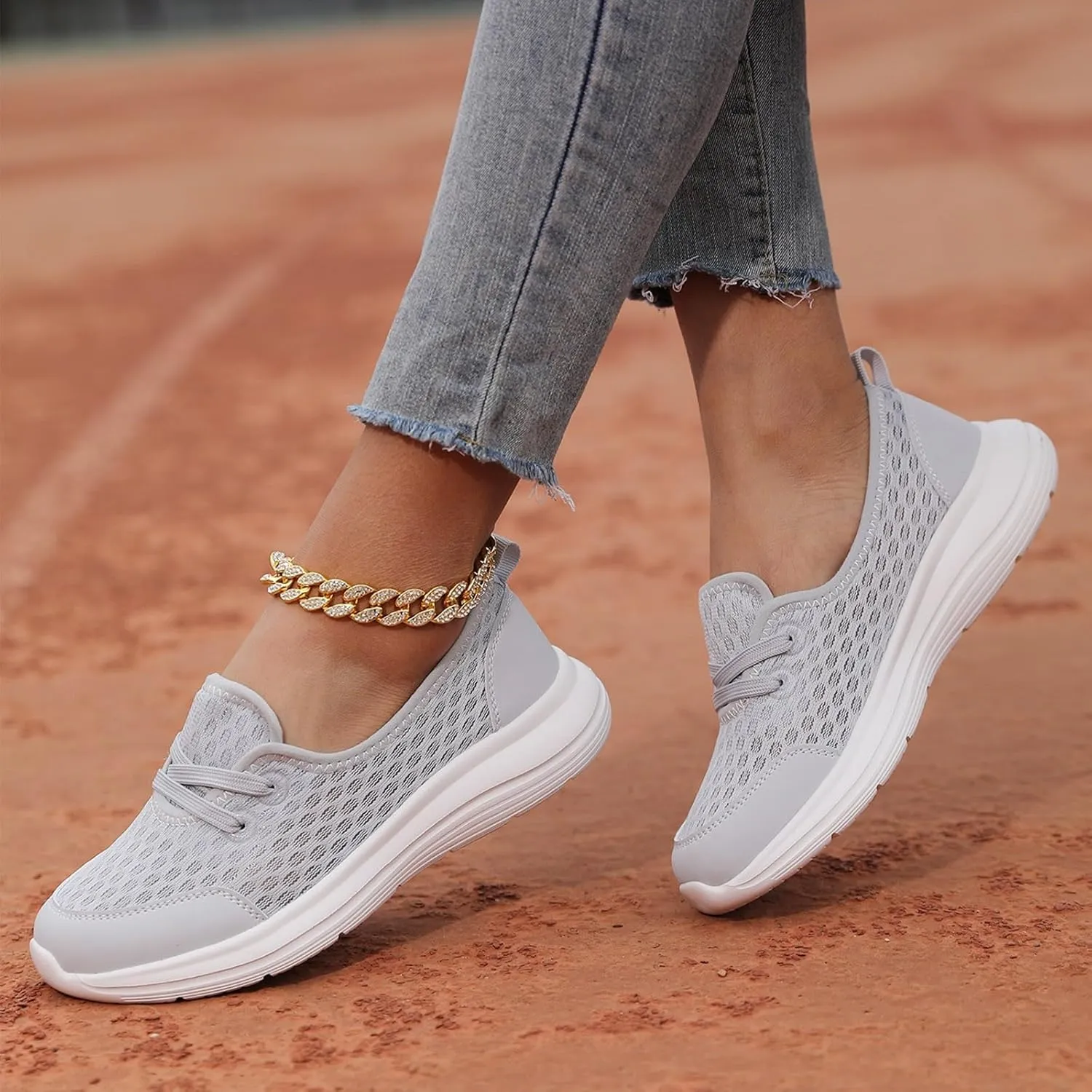 Women Shoes Soft Soled Mesh Casual Shoes Low Top Flat Soled Walking Shoes Sneaker Boots for Women Size 11