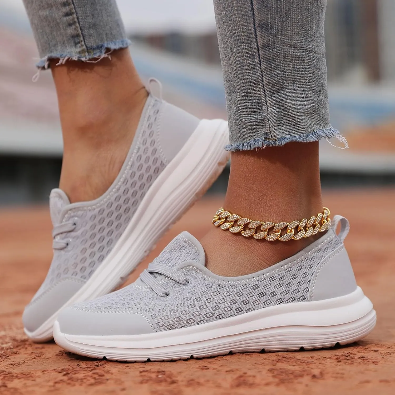 Women Shoes Soft Soled Mesh Casual Shoes Low Top Flat Soled Walking Shoes Sneaker Boots for Women Size 11