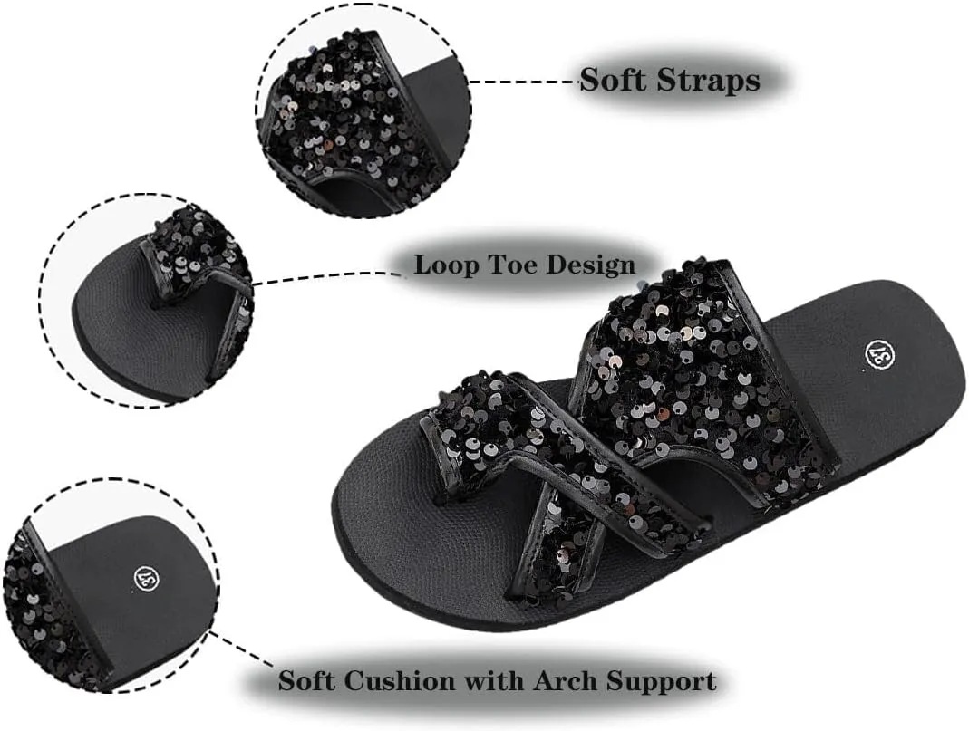 Women's Comfortable Breathable Mesh Flip Flops,Non Slip Summer Flats Beach Sandals,Stylish Hollow Beach Walking Flip Flop Heels