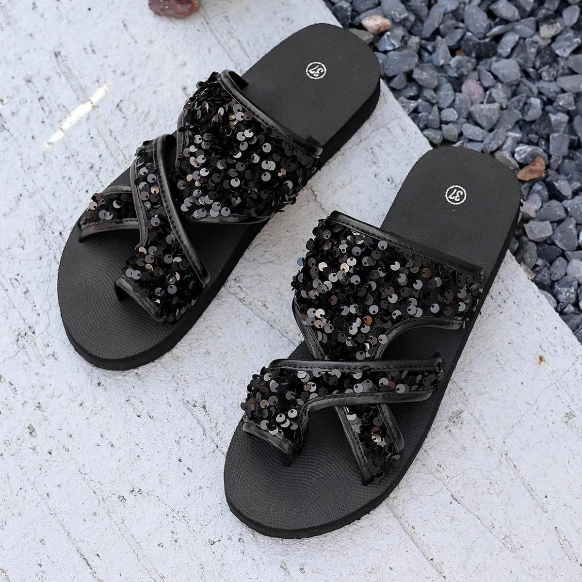 Women's Comfortable Breathable Mesh Flip Flops,Non Slip Summer Flats Beach Sandals,Stylish Hollow Beach Walking Flip Flop Heels
