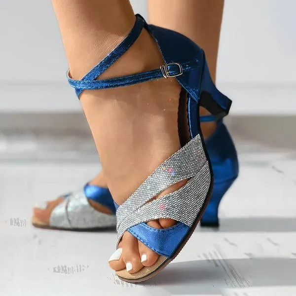 Women's Elegant Mid Heel Soft Dancing Shoes 41850620C