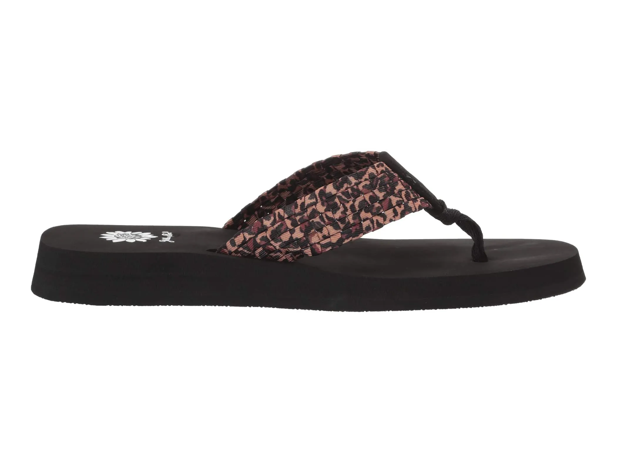 Yellow Box Soleil Easy slip-on Thong Wedge Sandals Leopard (Leopard, 9)