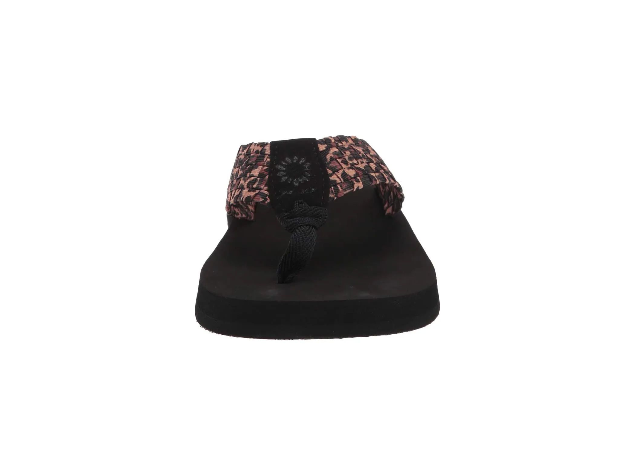 Yellow Box Soleil Easy slip-on Thong Wedge Sandals Leopard (Leopard, 9)