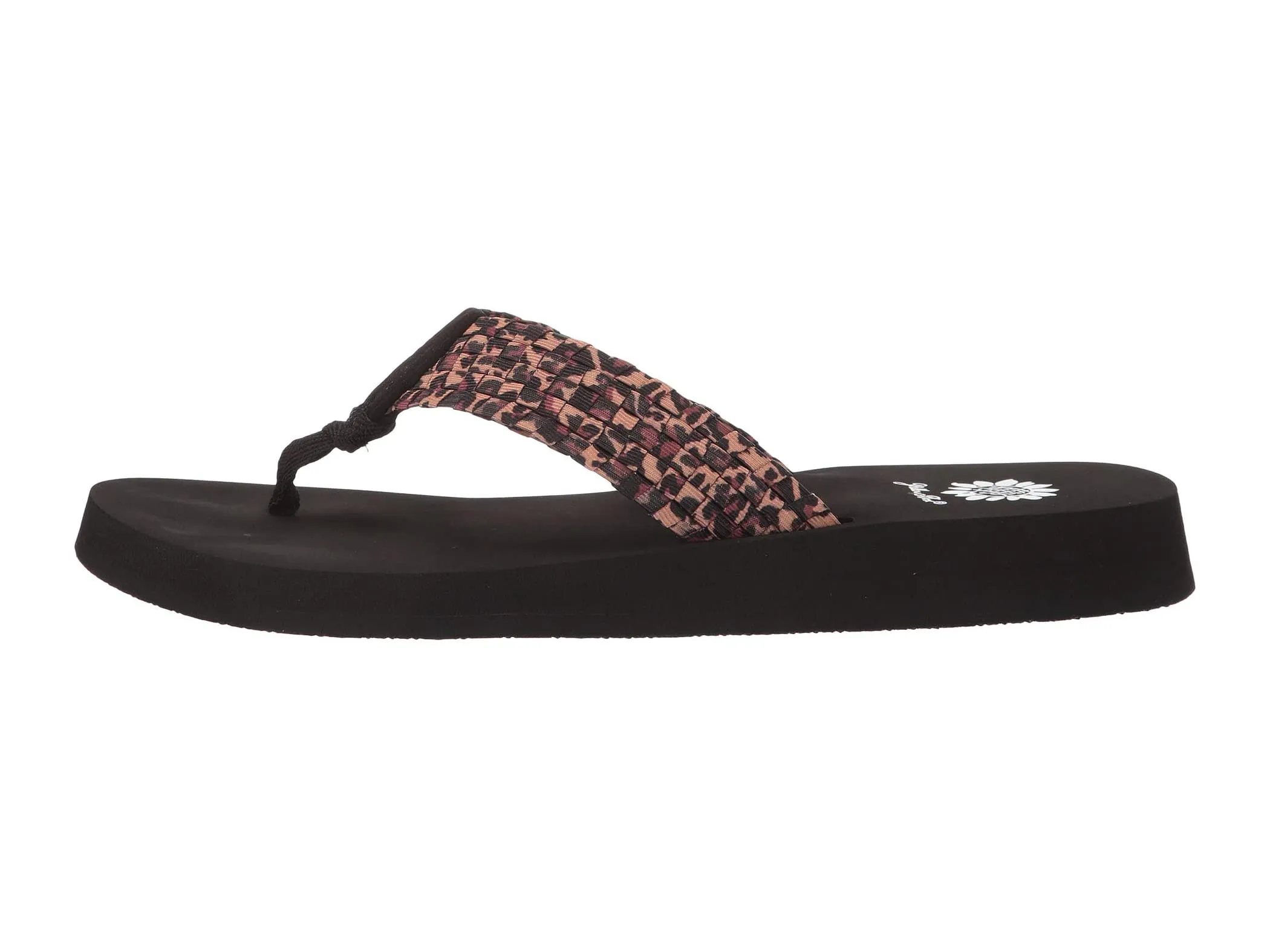 Yellow Box Soleil Easy slip-on Thong Wedge Sandals Leopard (Leopard, 9)
