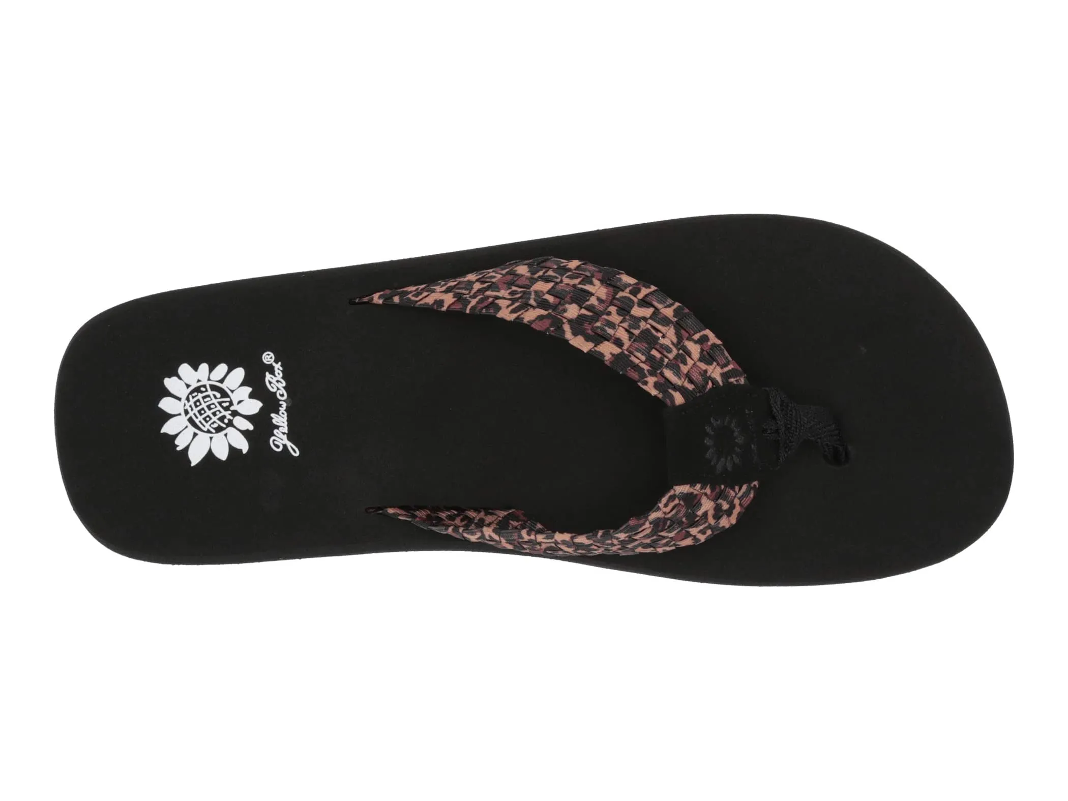 Yellow Box Soleil Easy slip-on Thong Wedge Sandals Leopard (Leopard, 9)